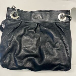 Coach Black Leather Shoulder Bag